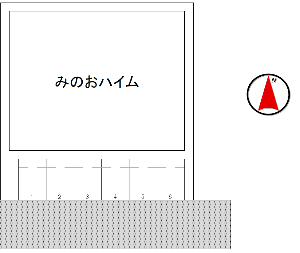 みのおハイムの駐車配置図