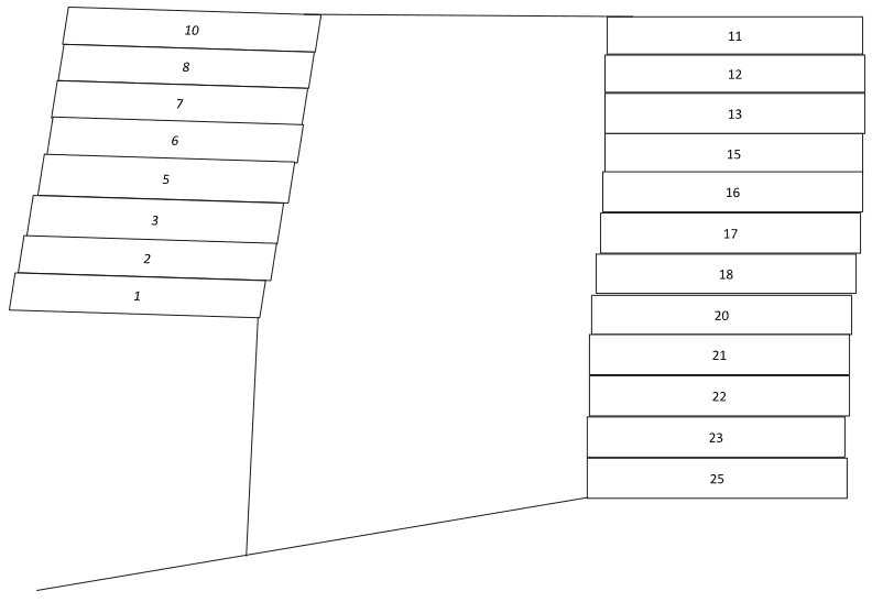 田宮本町第二駐車場の駐車配置図