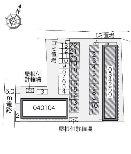 サニーブライト(34260)の駐車配置図