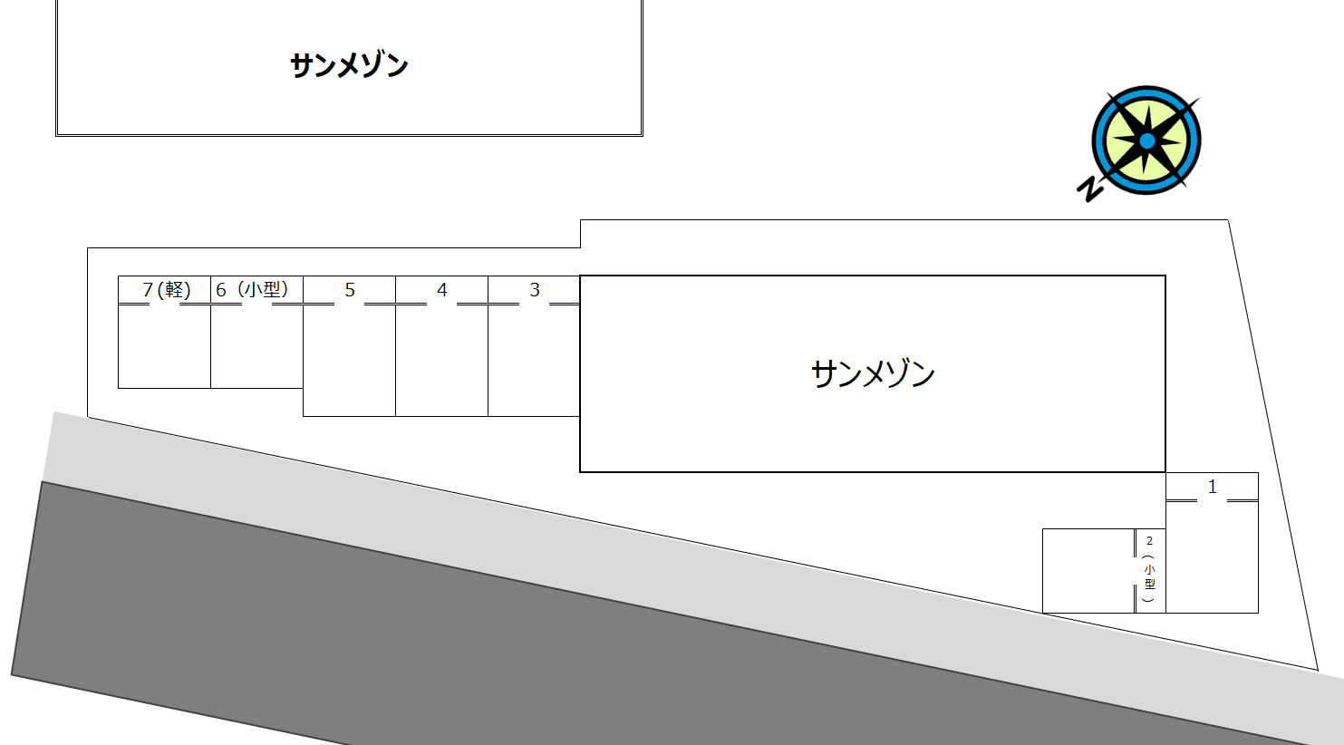 サンメゾンの駐車配置図