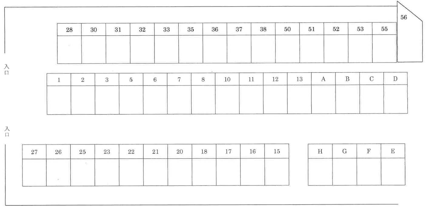 宮尾ガレージの駐車配置図