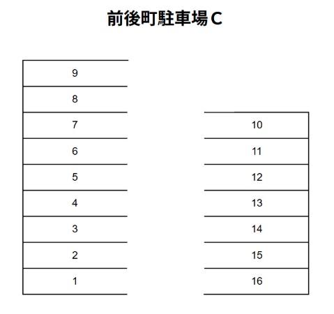 前後町駐車場Cの駐車配置図
