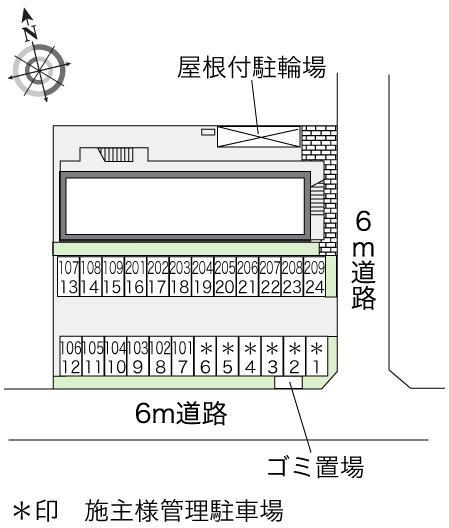 ark久留米(13301)の駐車配置図