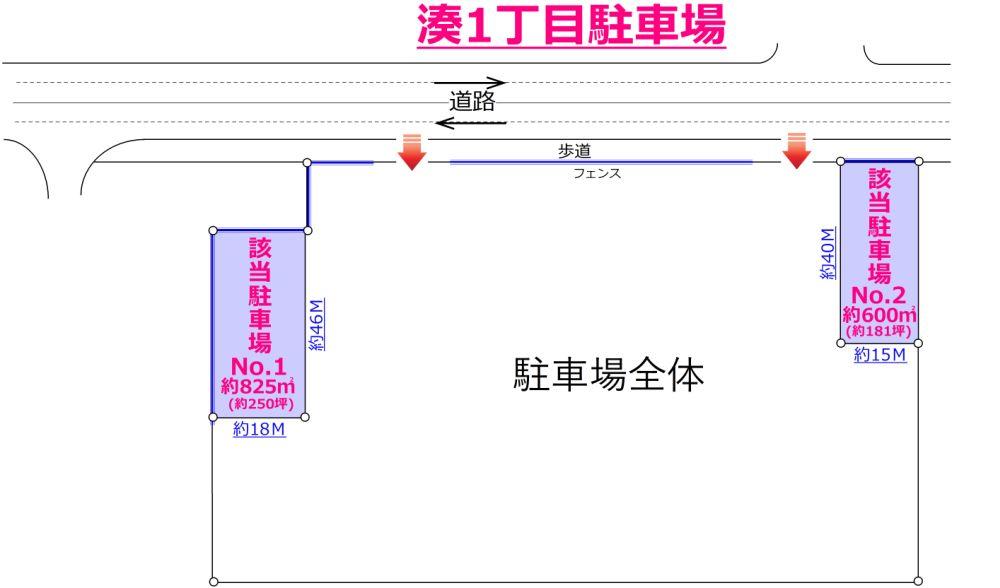 湊1丁目駐車場の駐車配置図