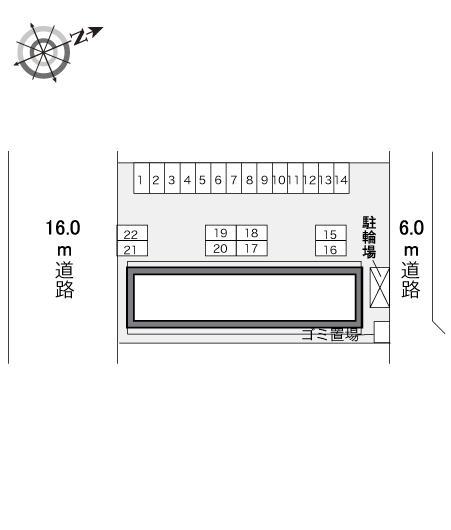 クレール Ⅱ(23871)の駐車配置図