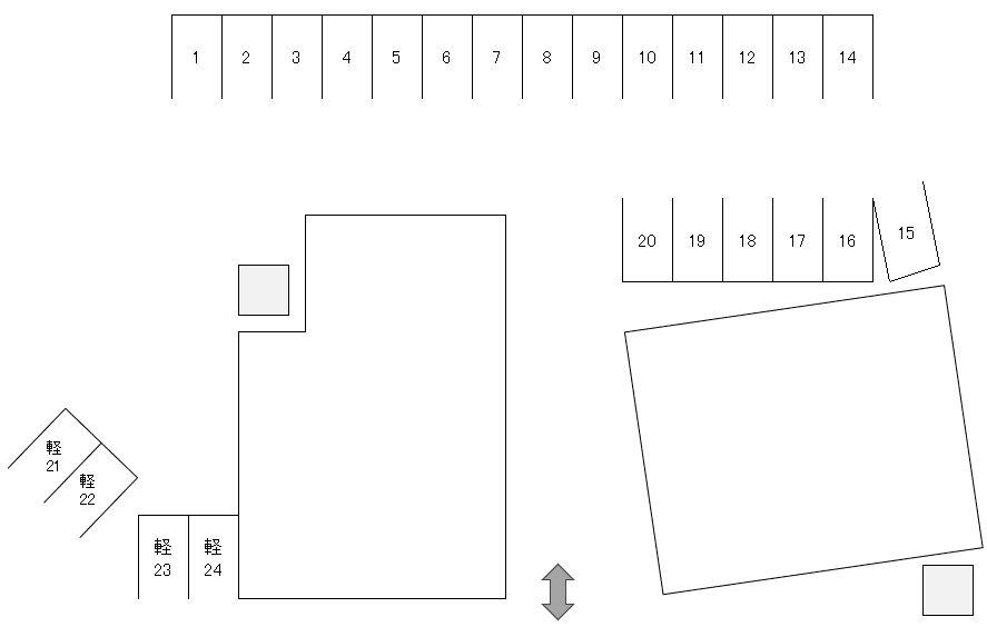 provancia老町の駐車配置図