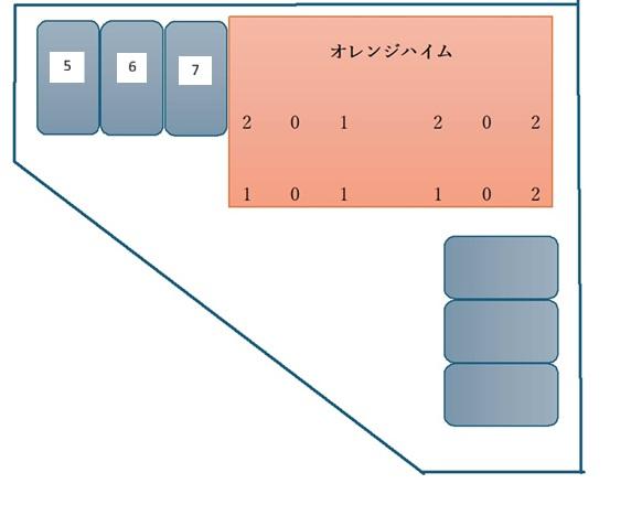 オレンジハイム駐車場の駐車配置図