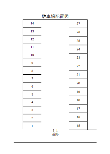 諸江町Sパーキングの駐車配置図