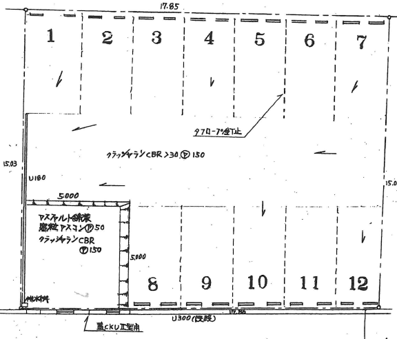城南第一駐車場の駐車配置図