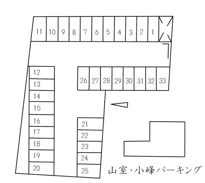 山室・小峰パーキングの駐車配置図