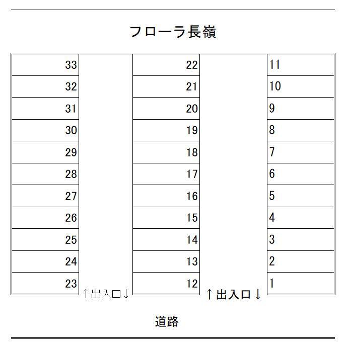 帯山8丁目モータープールの駐車配置図