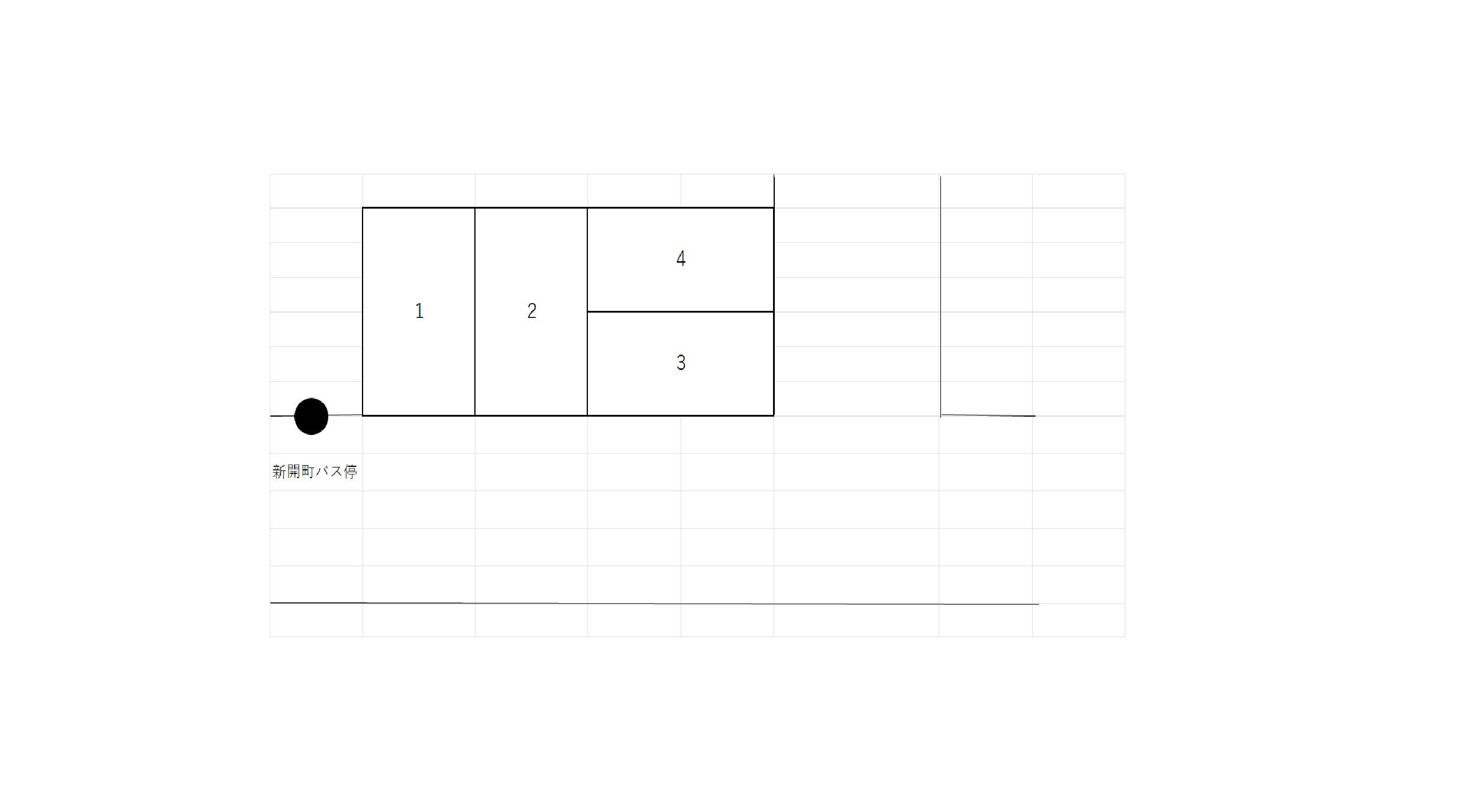 上田中町5丁目A駐車場の駐車配置図