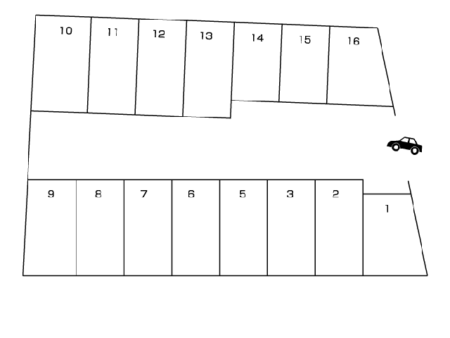 サム駐車場の駐車配置図