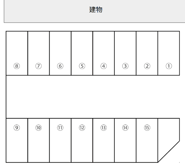 田中町田部井方駐車場の駐車配置図