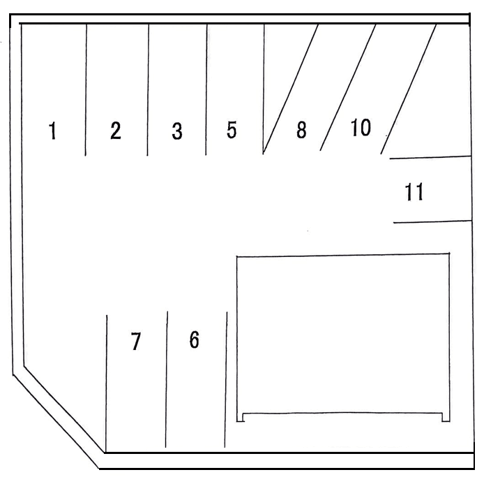 島田パーキングの駐車配置図