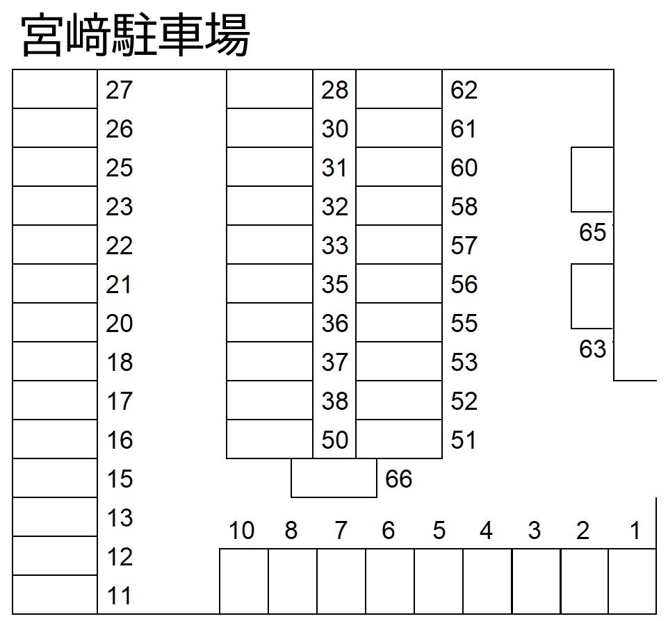 宮﨑駐車場の駐車配置図