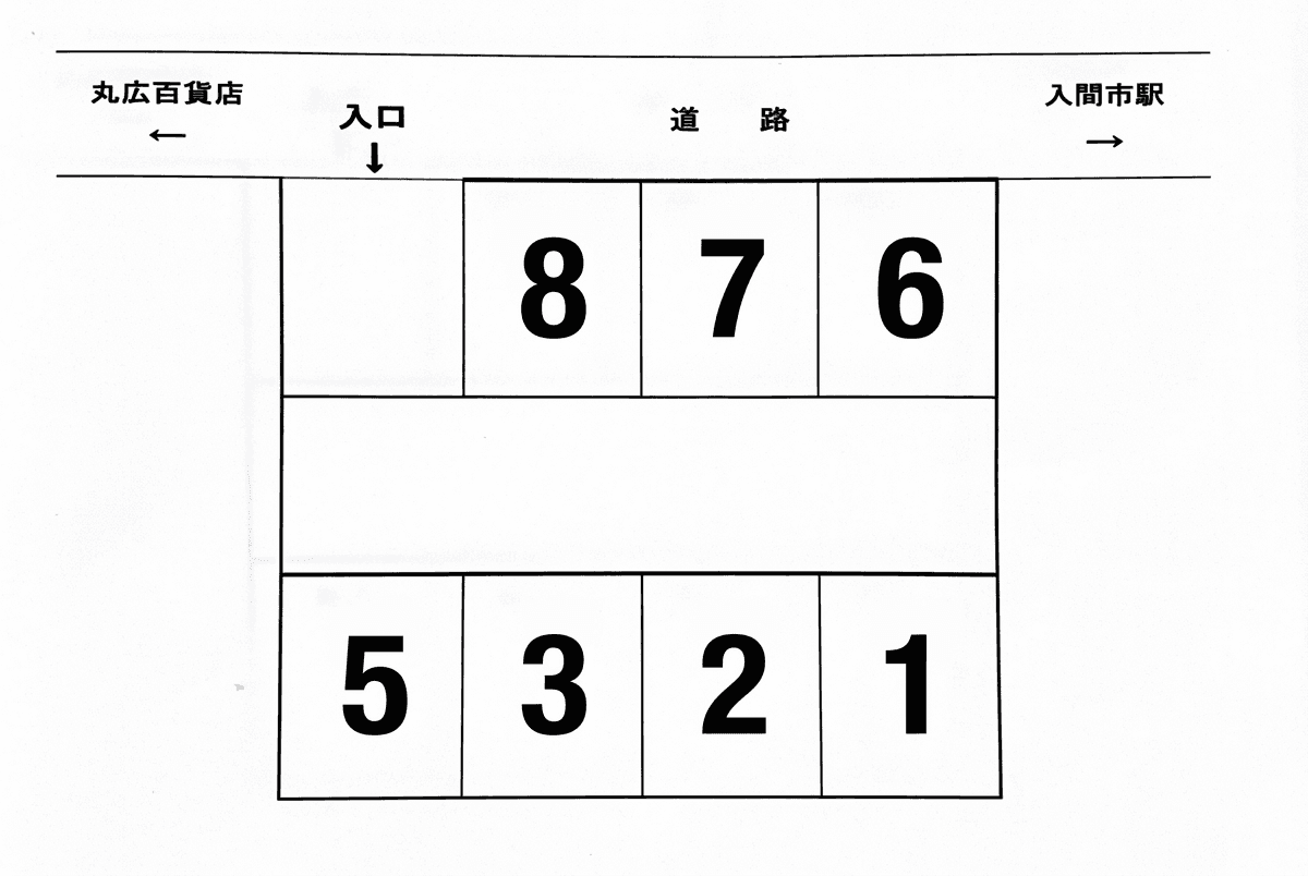 石川駐車場(駅近)の駐車配置図