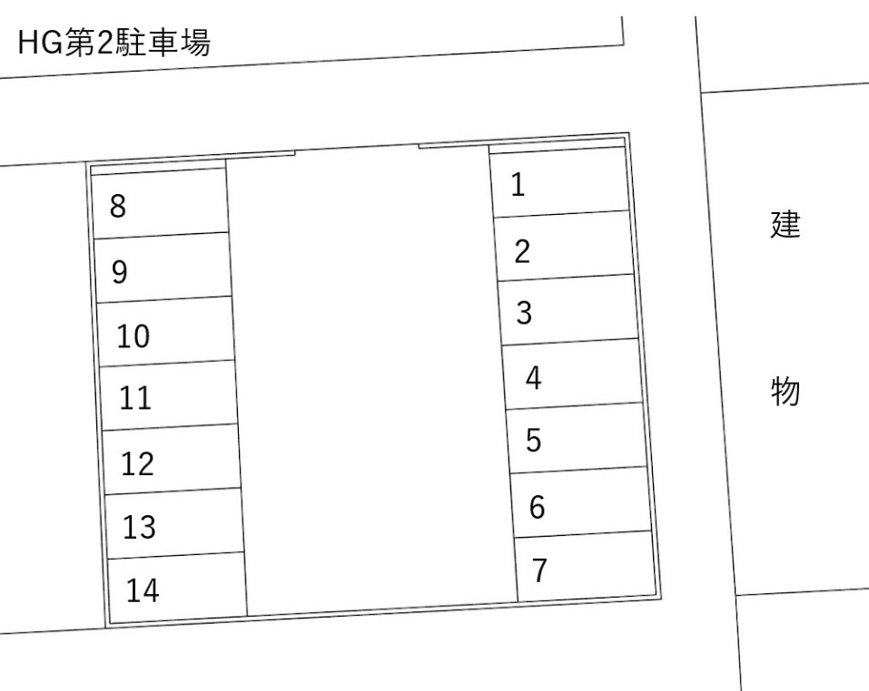 HG第2駐車場の駐車配置図
