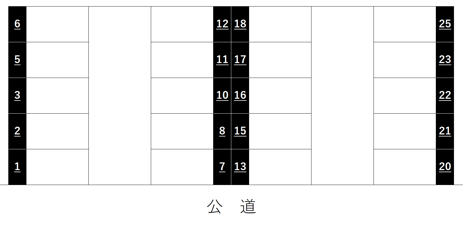 №1の駐車配置図