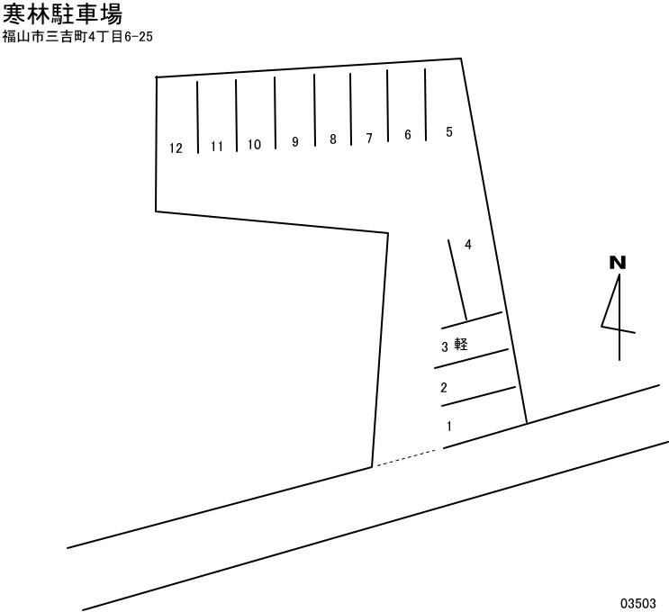 寒林駐車場の駐車配置図