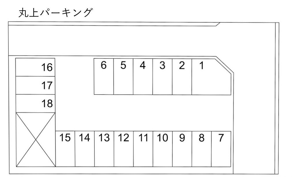 丸上パーキングの駐車配置図