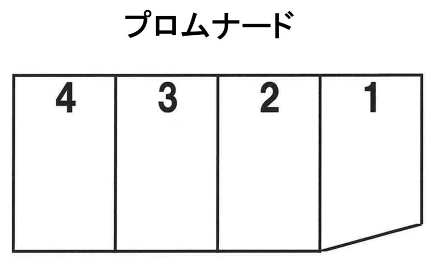 プロムナード月極駐車場の駐車配置図