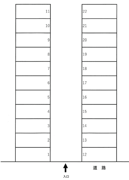 小嶋パーキングの駐車配置図