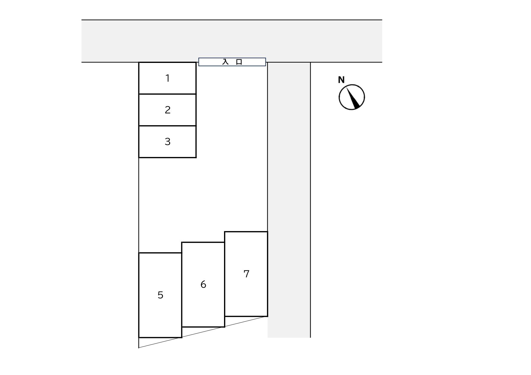 清水駐車場の駐車配置図