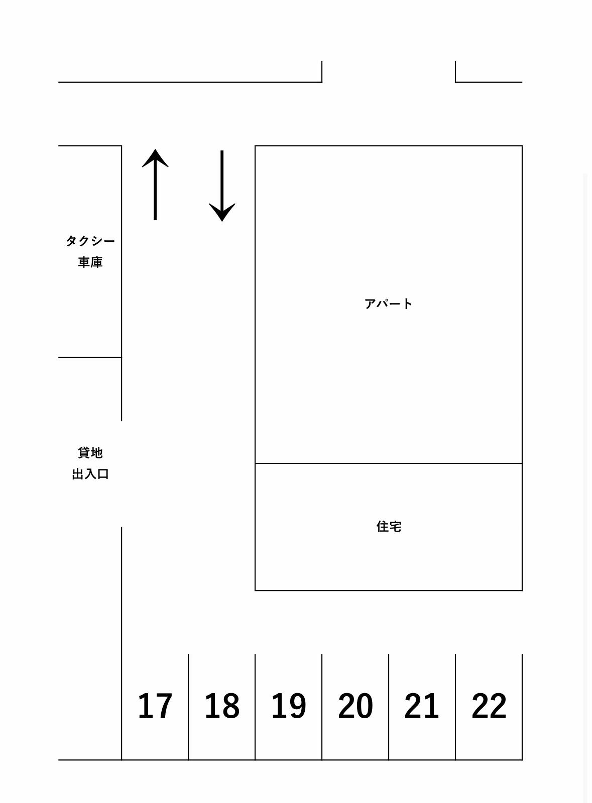 周郷駐車場の駐車配置図