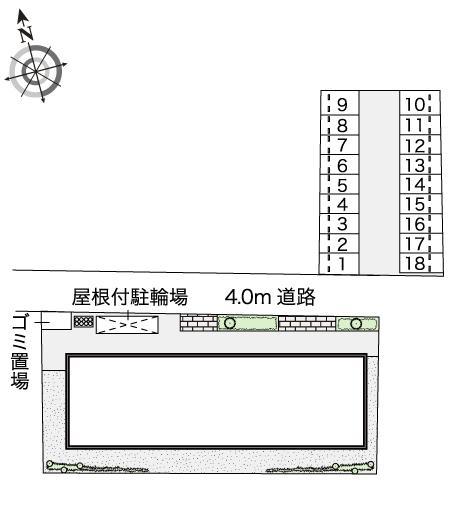 夕顔 敷地外駐車場(41525)の駐車配置図