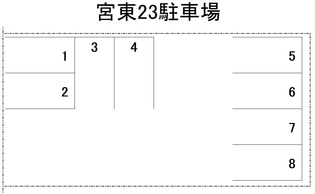 宮東23駐車場の駐車配置図