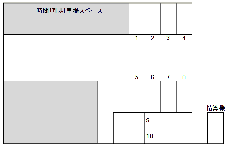 千石駐車場の駐車配置図