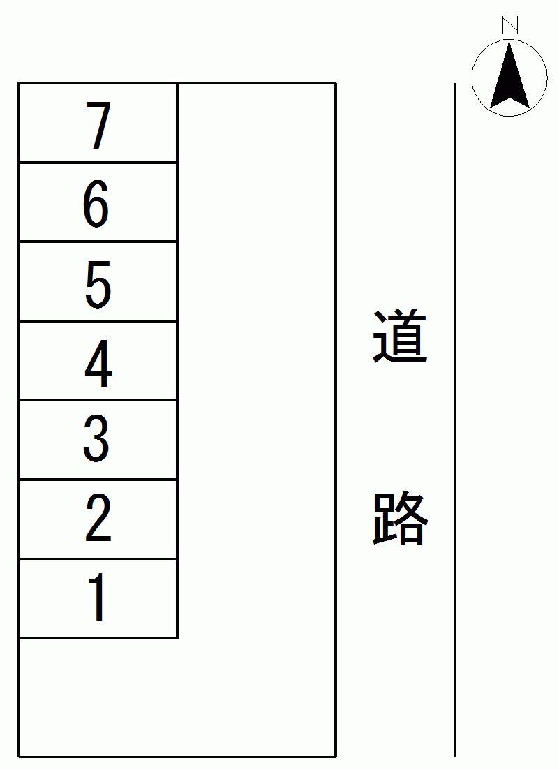 ベルハイム駐車場の駐車配置図