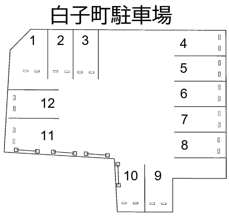 白子町駐車場の駐車配置図