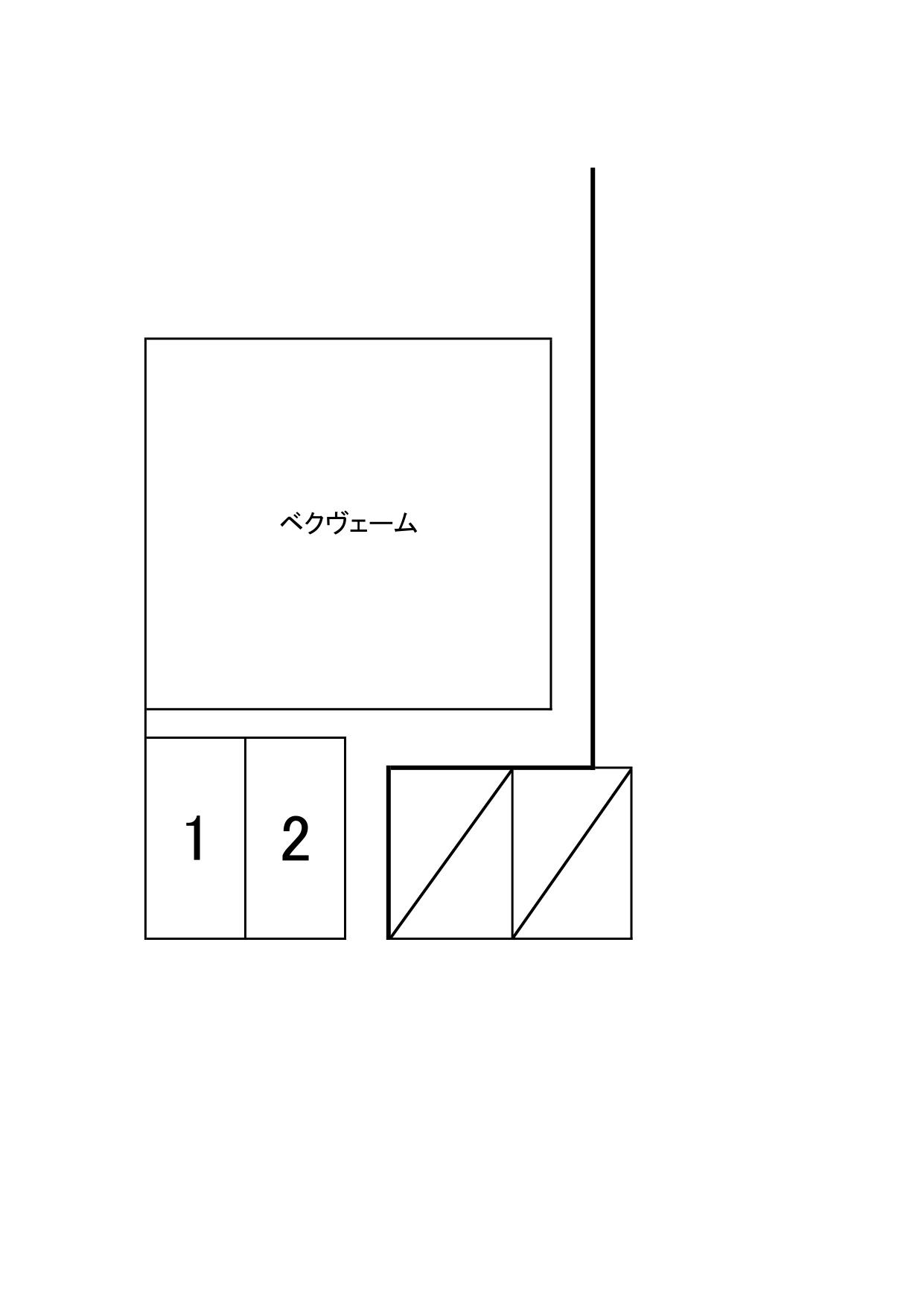 ベクヴェーム駐車場の駐車配置図