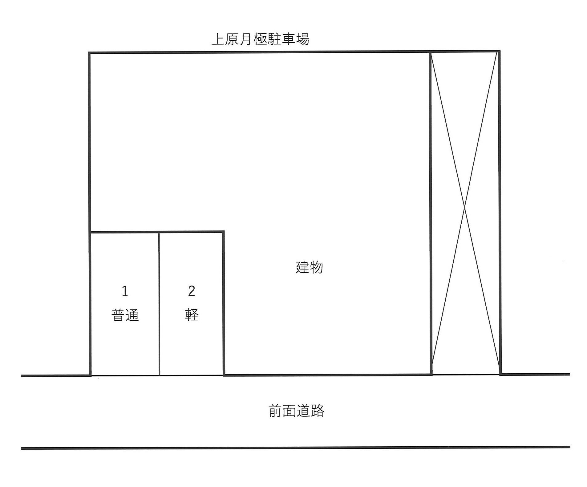 上原月極駐車場の駐車配置図
