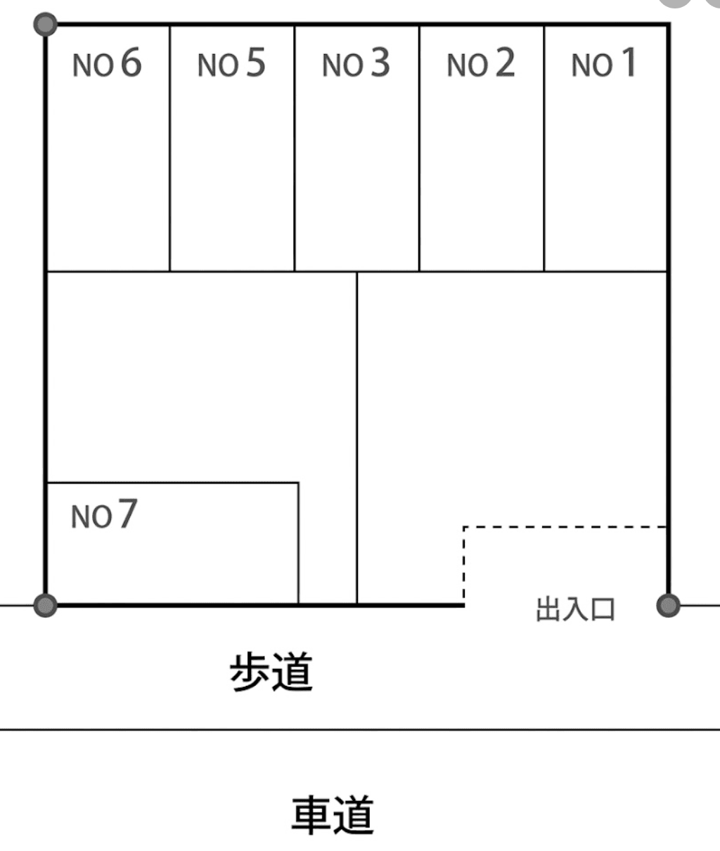 緑園駐車場の駐車配置図