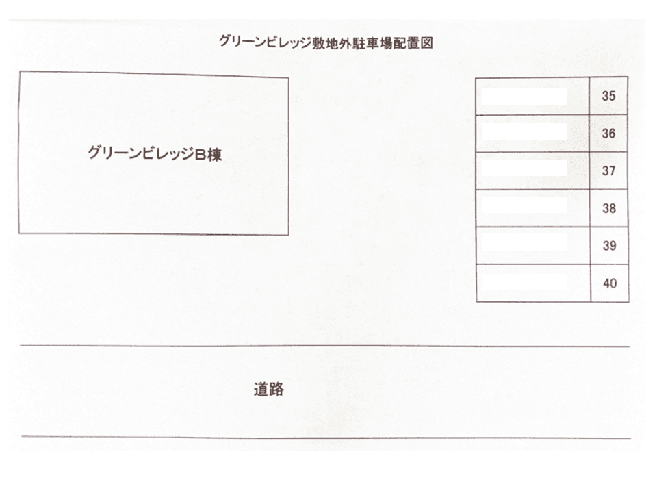 グリーンビレッジ駐車場の駐車配置図