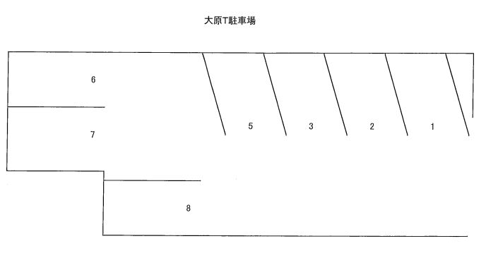 大原 T 駐車場の駐車配置図