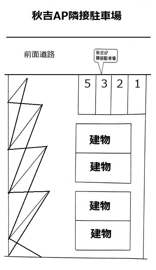 秋吉AP隣接駐車場の駐車配置図