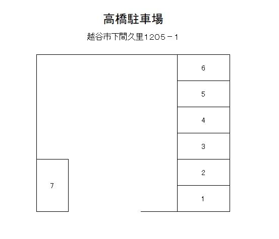高橋駐車場の駐車配置図