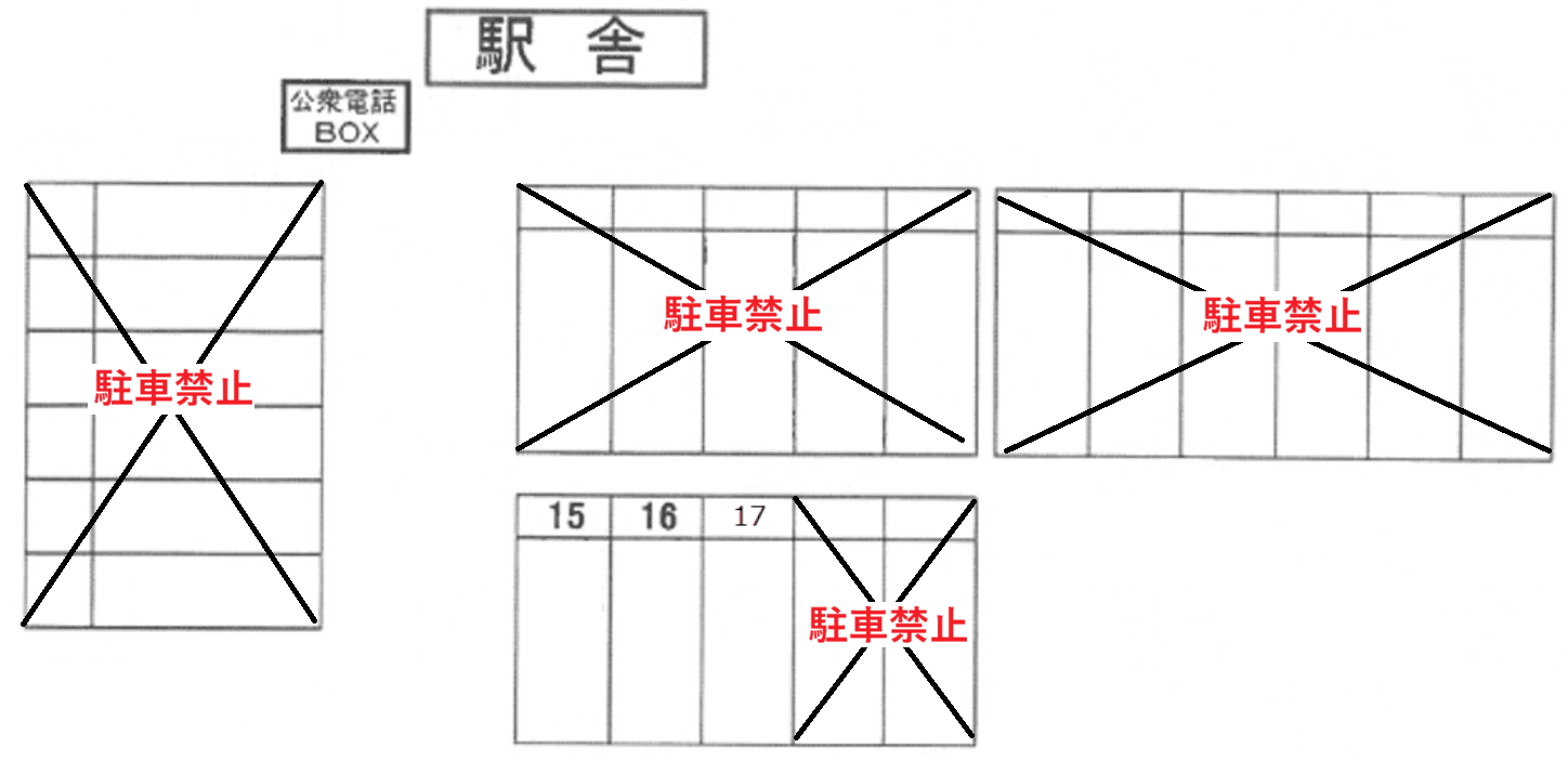 ラクピーライト石生駅の駐車配置図