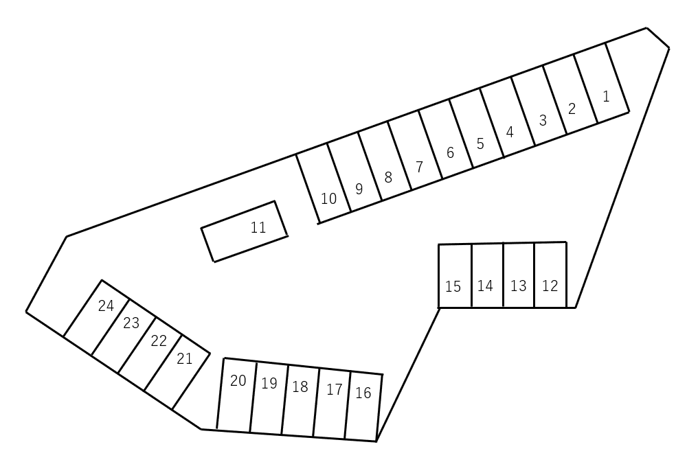 K・パーキングの駐車配置図