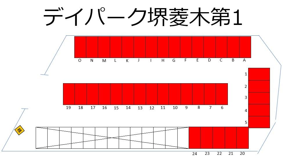 デイパーク堺菱木第1の駐車配置図