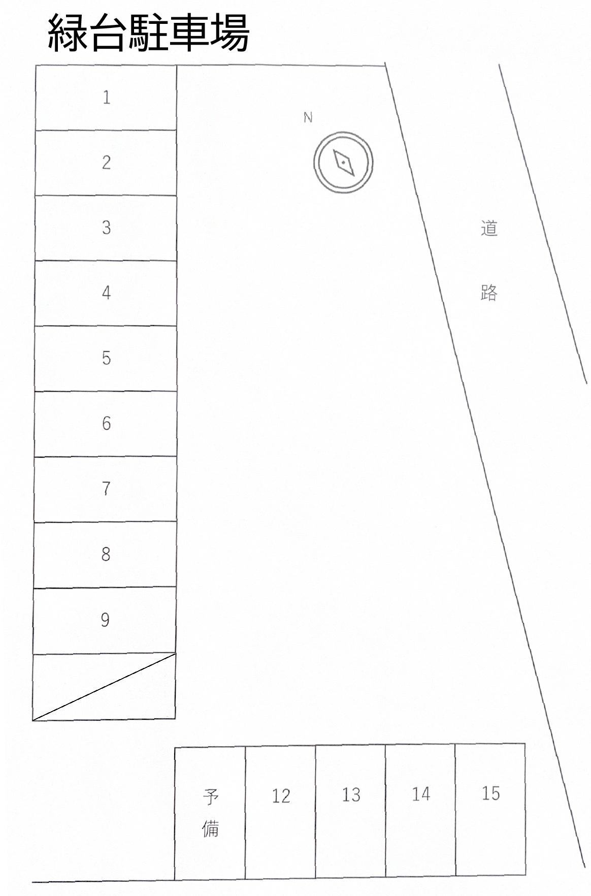 緑台駐車場の駐車配置図