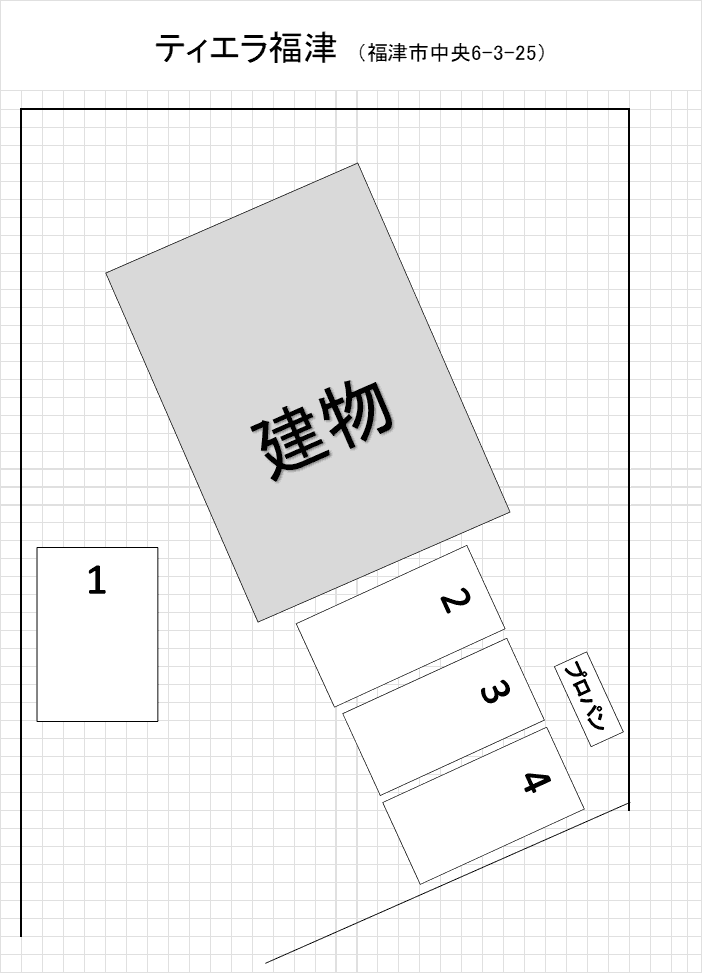 ティエラ福津の駐車配置図