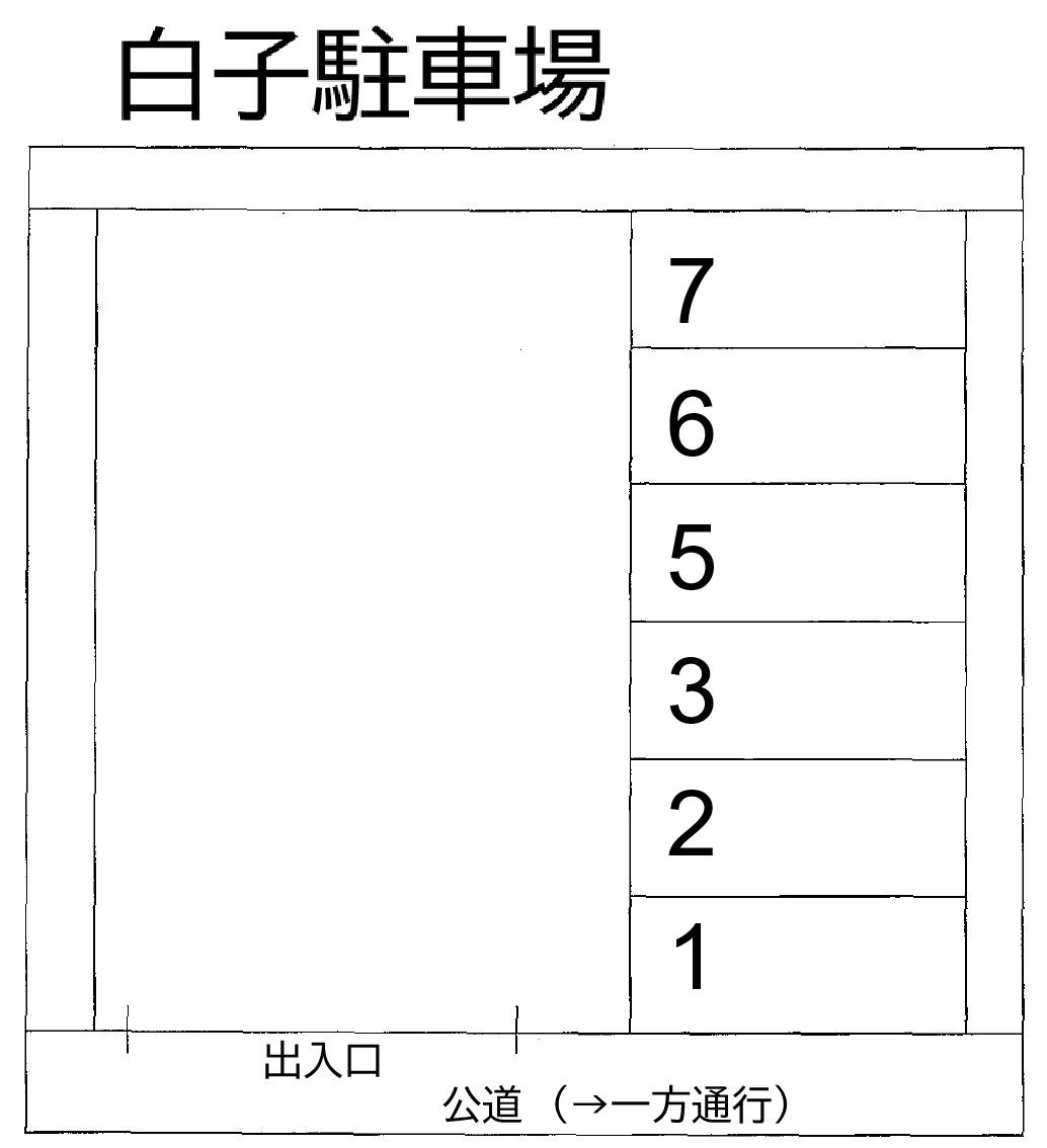 白子駐車場の駐車配置図