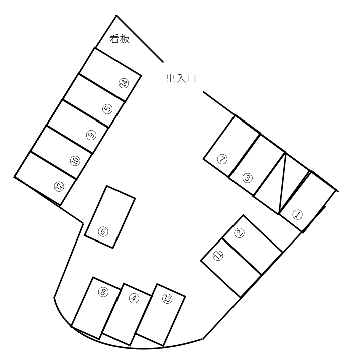園田駐車場の駐車配置図