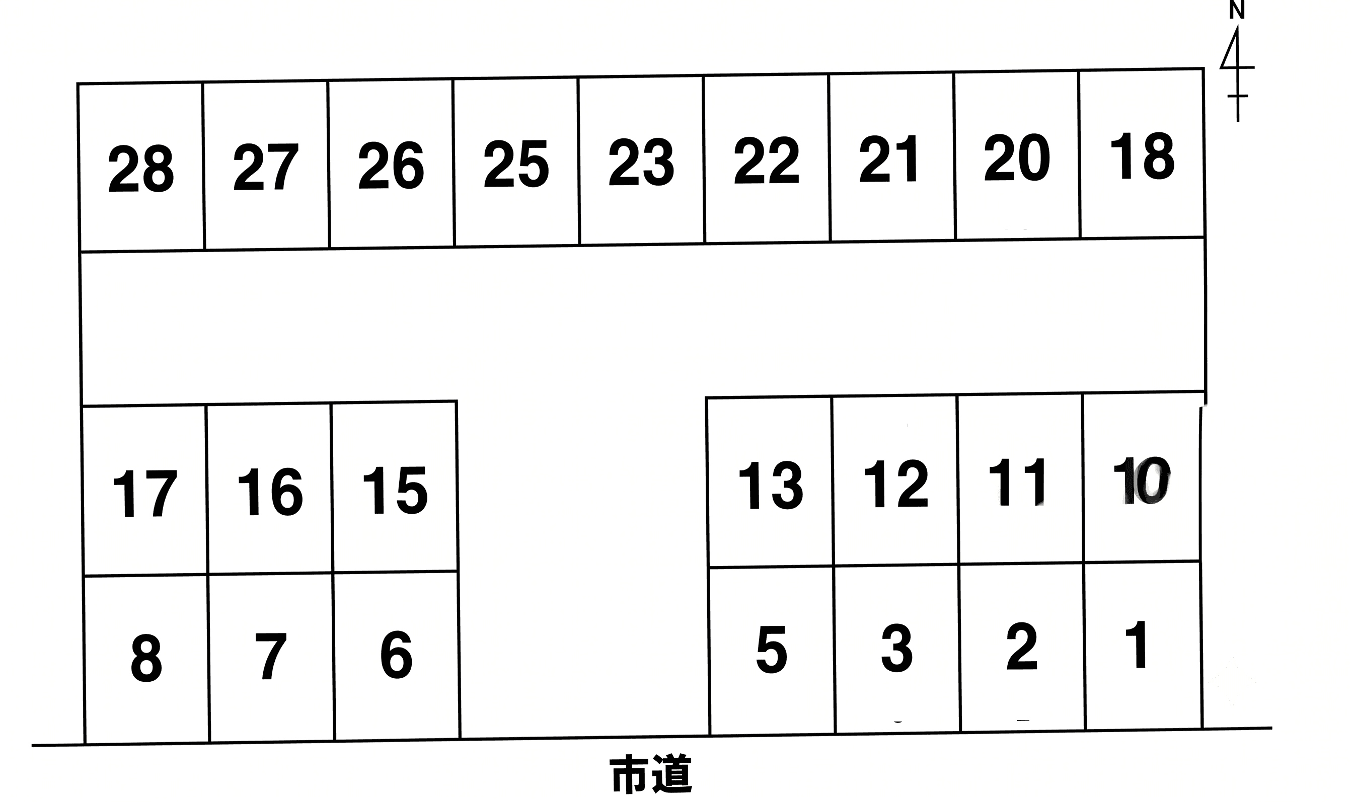 板垣パーキングの駐車配置図
