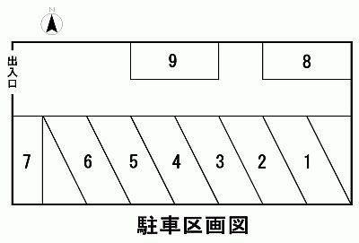 春日駐車場の駐車配置図